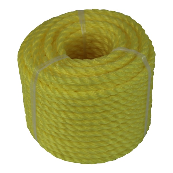 General Work Products 3-Strand Twisted Polypropylene Rope Monofilament, Yellow 3/8 PPM3/850C - main